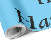 hellblau Happy Hannukkah Geschenk verpacken nur Wo Geschenkpapier (Rolleneckpunkt)