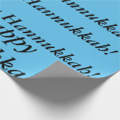 hellblau Happy Hannukkah Geschenk verpacken nur Wo Geschenkpapier (Ecke)