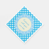 Hellblau kariert, fantasievoll, individuell serviette (Ecke)