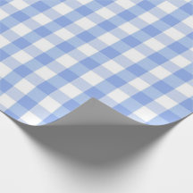 Hellblau kariert Geschenkpapier Gartenparty