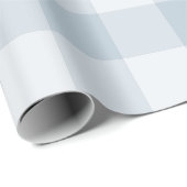 Hellblau kariert groß Gingham Geschenkpapier (Rolleneckpunkt)