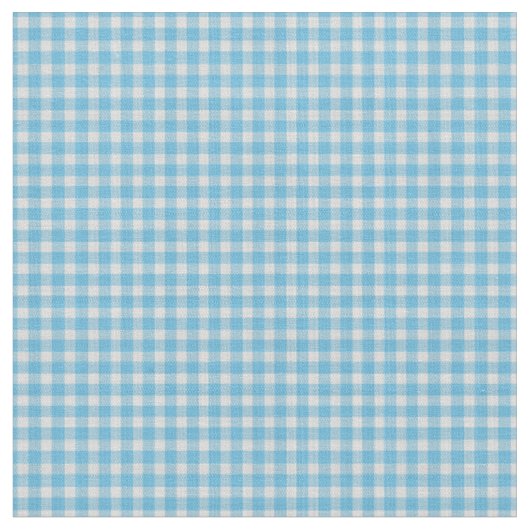 Hellblau kariert mit Gingham-Muster Stoff (Nahaufnahme)