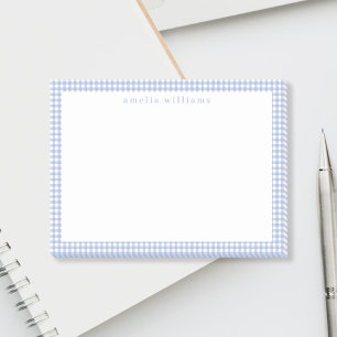 Hellblau kariert post-it klebezettel