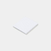 Hellblau kariertes Muster, weiches Grid-Design Post-it Klebezettel (angewinkelt)