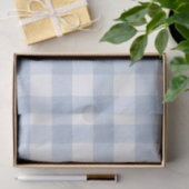 Hellblau kariertes Seidenpapier (Geschenk)