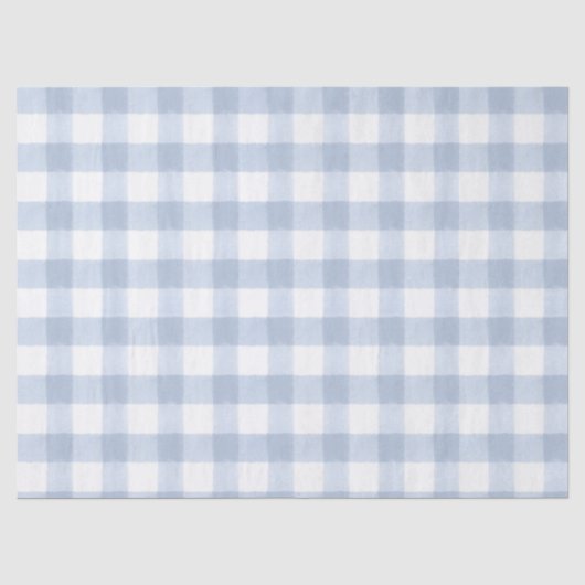 Hellblau kariertes Seidenpapier (Vorderseite)