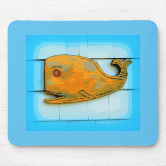 Hellblau lächeln mousepad (Vorne)