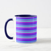 Hellblau lila violett gestreift tasse (Links)