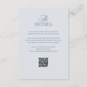 Hellblau Luxe | QR-Code Hochzeitsgastdetails Begleitkarte (Vorderseite)