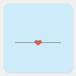 Hellblau machen Ihren eigenen Classic Round Sticke Quadratischer Aufkleber