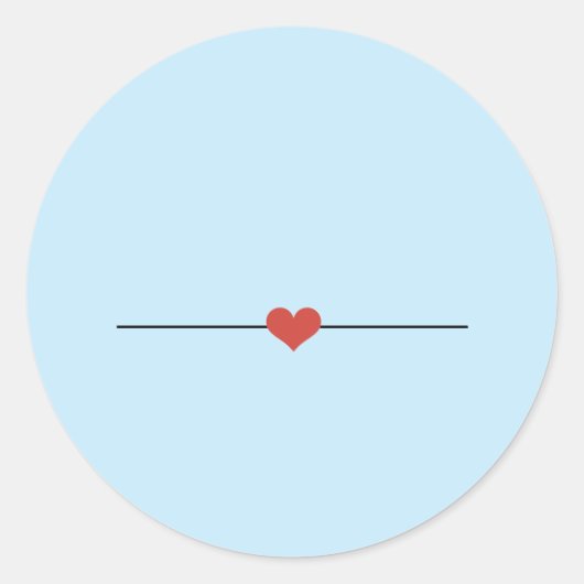 Hellblau machen Ihren eigenen Classic Round Sticke Runder Aufkleber (Vorderseite)