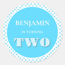 Hellblau macht zwei Polka Dot