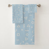 Hellblau Memphis Muster Handtuch Badhandtuch Set (Insitu)