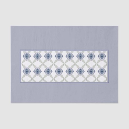 Hellblau mit Blumen Seidenpapier (Vorderseite)