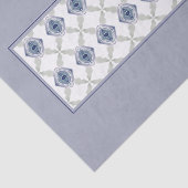 Hellblau mit Blumen Seidenpapier (Ausschnitt)