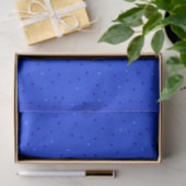 Hellblau mit kleinen Polka-Punkten. Seidenpapier (Geschenk)