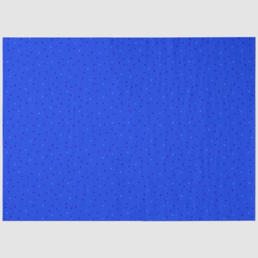 Hellblau mit kleinen Polka-Punkten. Seidenpapier (Vorderseite)