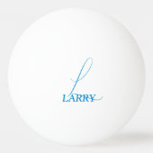 Hellblau Mit Monogramm Tischtennisball (Vorderseite)
