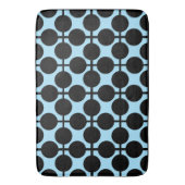Hellblau mit schwarzer geometrischer badematte (Vorderseite Vertikal)
