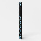 Hellblau mit schwarzer geometrischer Case-Mate iPhone hülle (Hinten/Links)