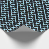 Hellblau mit schwarzer geometrischer geschenkpapier (Ecke)