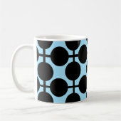 Hellblau mit schwarzer geometrischer kaffeetasse (Links)