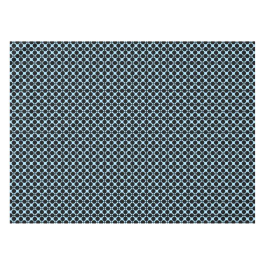 Hellblau mit schwarzer geometrischer tischdecke (Vorderseite (Horizontal))