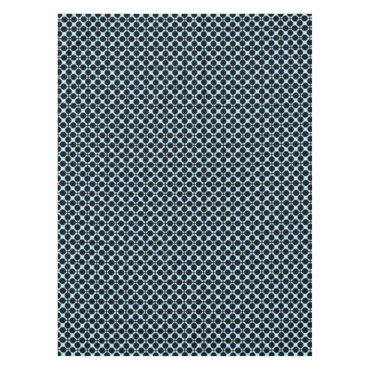 Hellblau mit schwarzer geometrischer tischdecke (Vorderseite)
