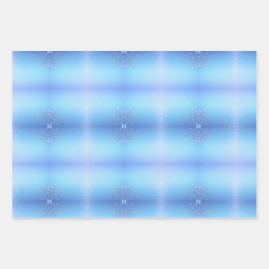 Hellblau mit Sprinklen Geschenkpapier Set (Vorderseite 3)