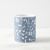 Hellblau mit tanzenden Noten Kaffeetasse (Mittel)