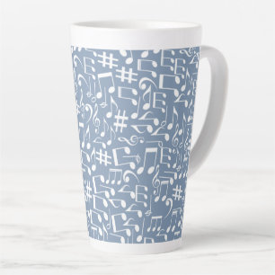 Hellblau mit tanzenden Noten Milchtasse