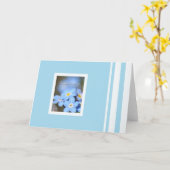 Hellblau mit vergessen Sie mich nicht Karte (Gelbe Blume)