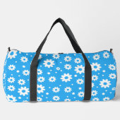 HELLBLAU MIT WEISSEN, TAISTISCHEN BLUME DUFFLE BAG (Vorderseite)