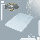 Hellblau mit weißer Grenze Badematte