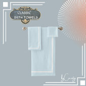 Hellblau mit weißer Grenze Badhandtuch Set