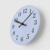 Hellblau Modern Runde Wanduhr (Winkel)