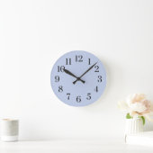 Hellblau Modern Runde Wanduhr (Zuhause)