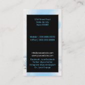 Hellblau, modern und beruflich visitenkarte (Rückseite)