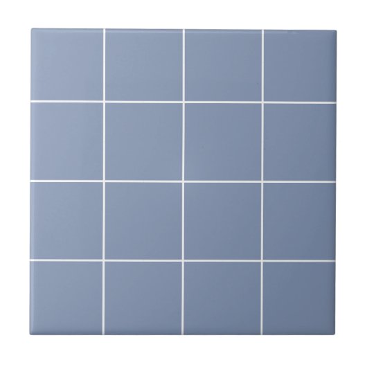 Hellblau Moderne Geometrisch Einfache Karos Fliese (Vorderseite)