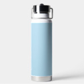 Hellblau moderne Typografie Personalisiert Trinkflasche (Hinten)