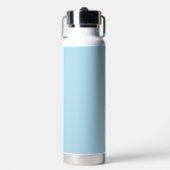 Hellblau moderne Typografie Personalisiert Trinkflasche (Vorderseite)