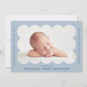 Hellblau Modernes skaliertes Foto Ankündigung (Vorderseite)