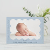 Hellblau Modernes skaliertes Foto Ankündigung (Stehend Vorderseite)