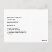 Hellblau Nur verkaufte echte Anwesen-Anzeigenvorla Postkarte (Rückseite)