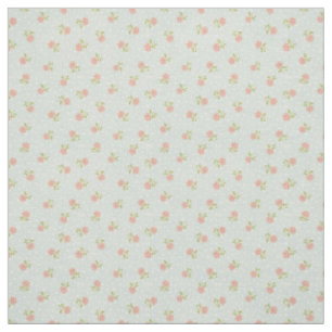 hellblau shabby chic gepunktet weiß rosa floral stoff