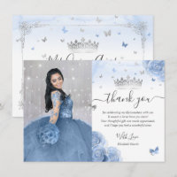 Hellblau Silber Quinceañera Foto Geburtstag