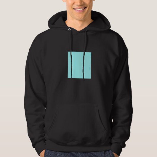 Hellblau Türkis Solid Color Einfache Farbpalette Hoodie (Vorderseite)