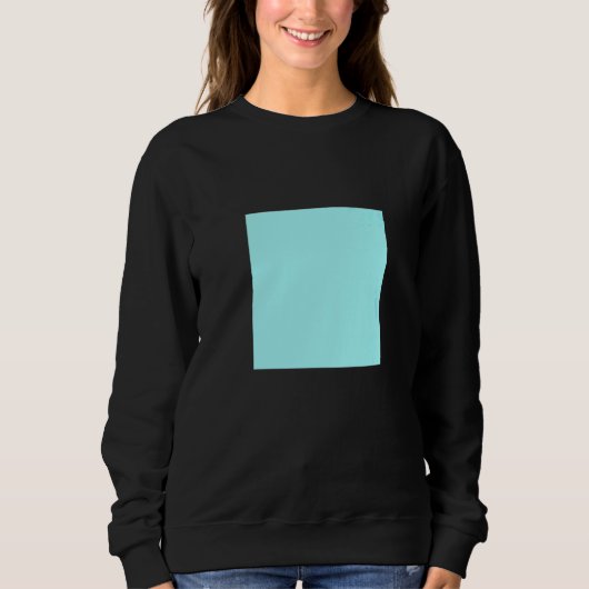 Hellblau Türkis Solid Color Einfache Farbpalette Sweatshirt (Vorderseite)