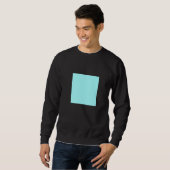 Hellblau Türkis Solid Color Einfache Farbpalette Sweatshirt (Vorne ganz)