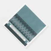 hellblau und Aquamarin Serviette (Ecke)